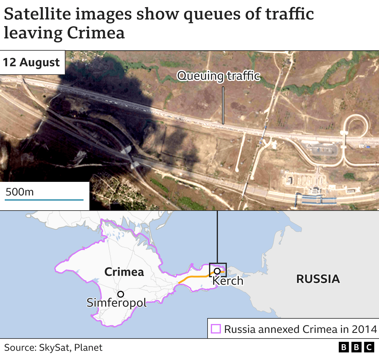 A graphic showing ques of traffic fleeing