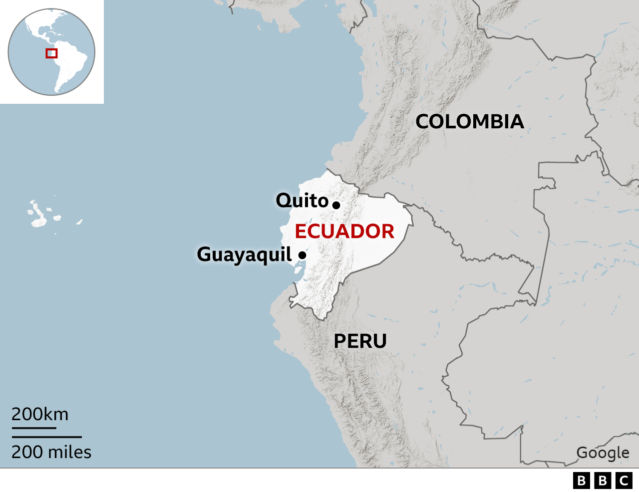 Map of Ecuador