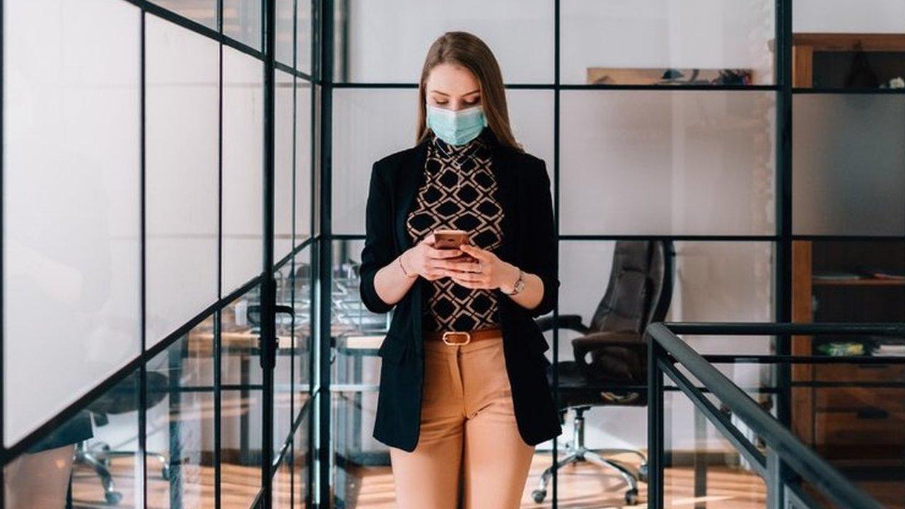 Woman in mask