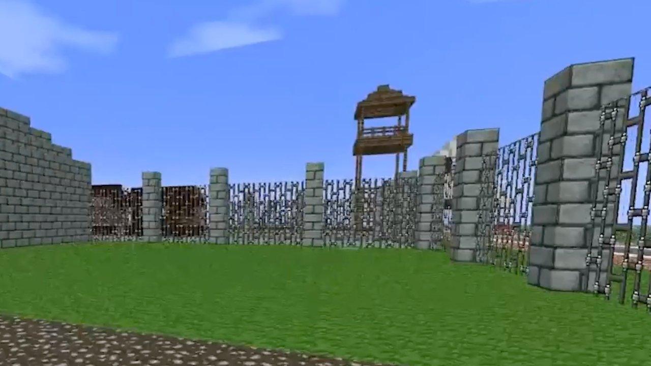 A Nazi camp built in Minecraft