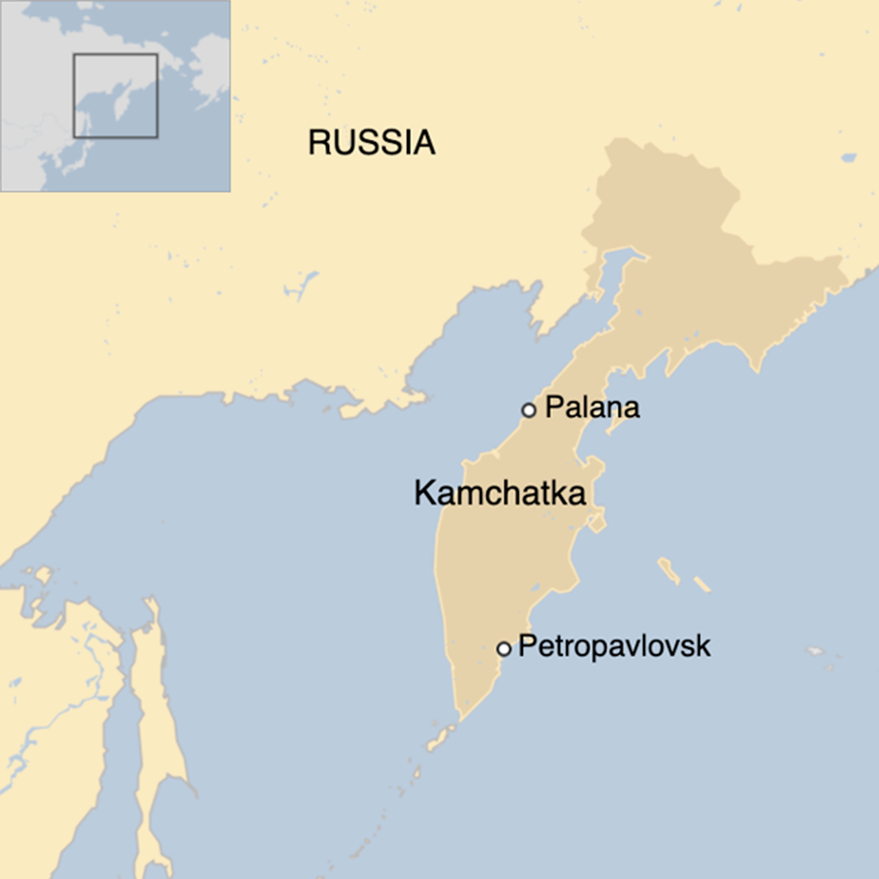 Kamchatka map