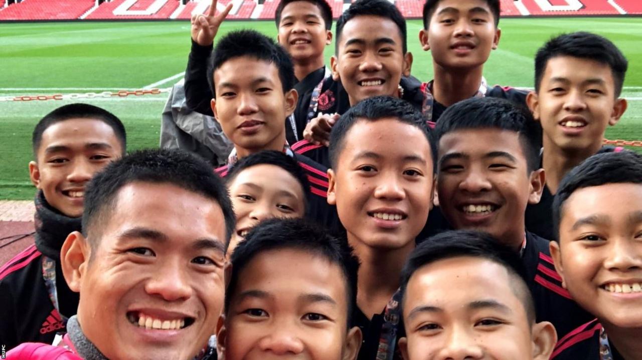 Thai Cave boys at Old Trafford