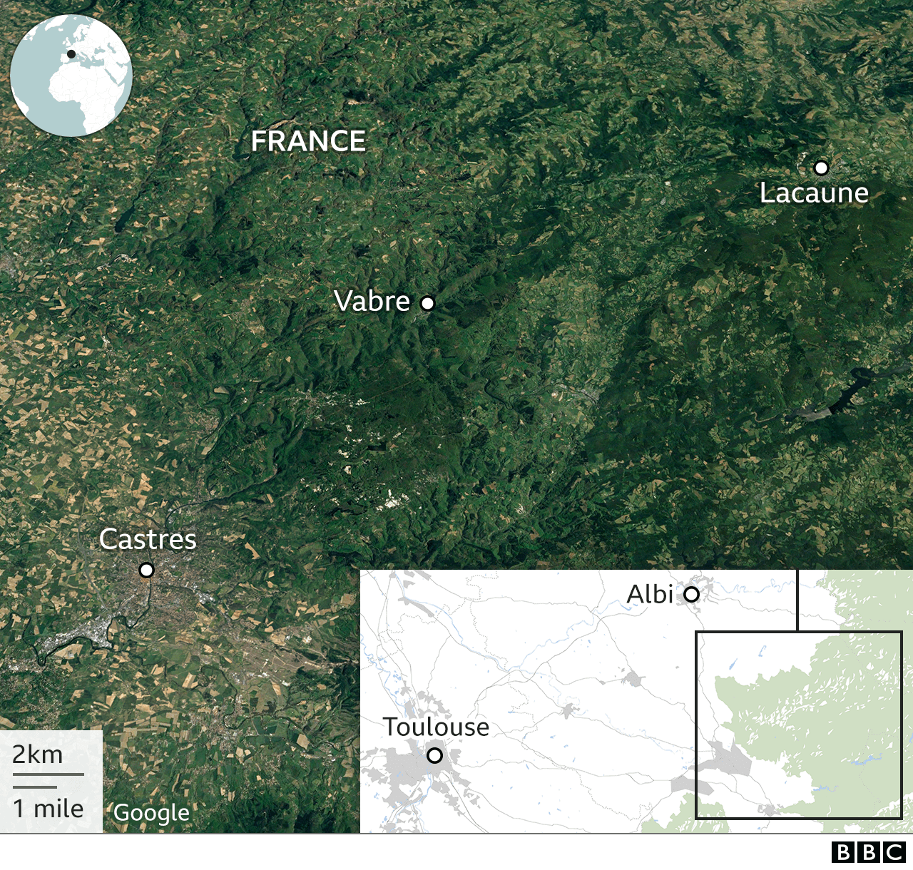 Map of Haut Languedoc