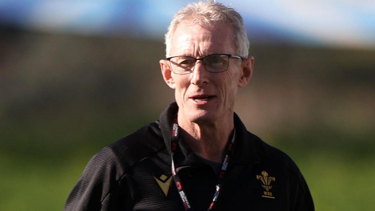 Rob Howley watches players train