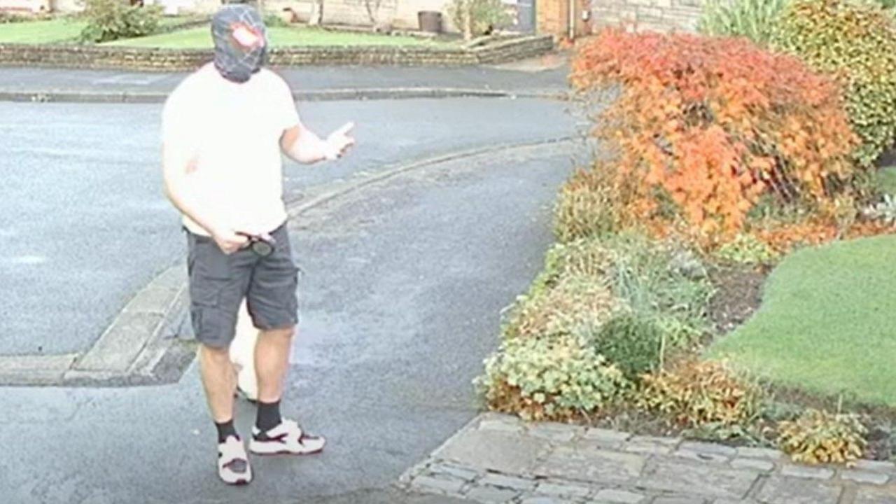 Liam Bain wearing his Spiderman mask