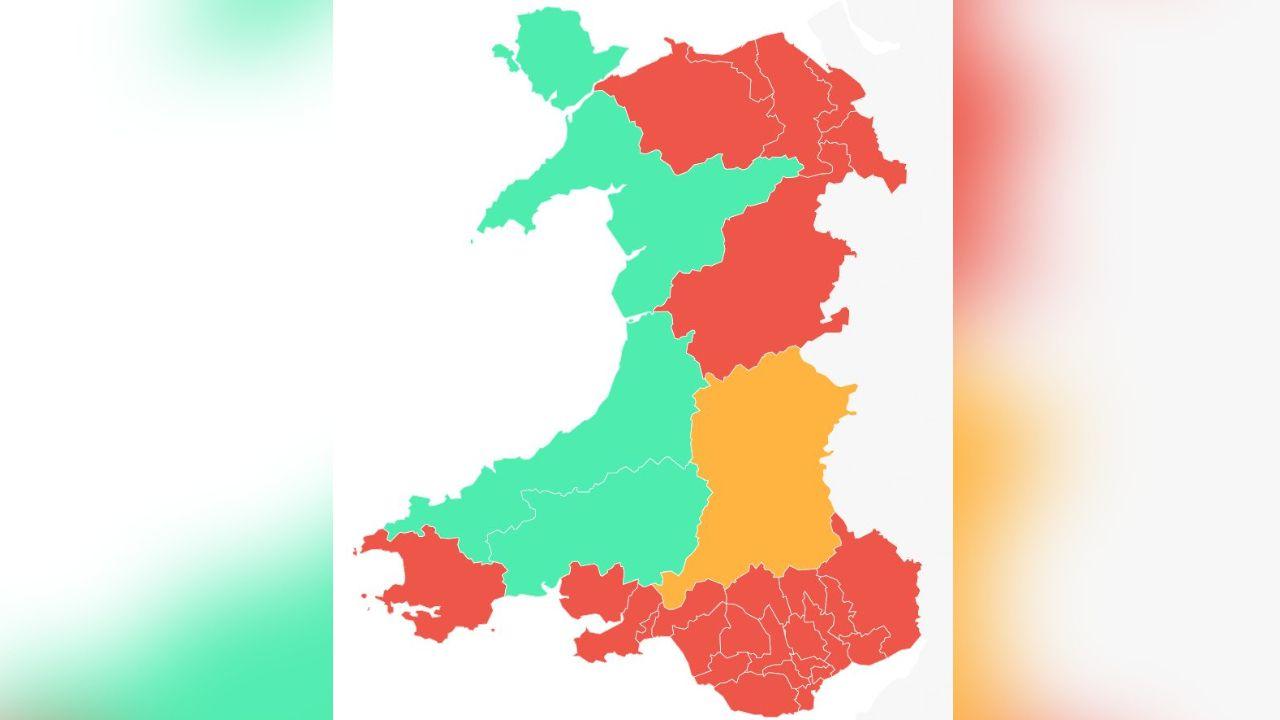 Map gwleidyddol Cymru