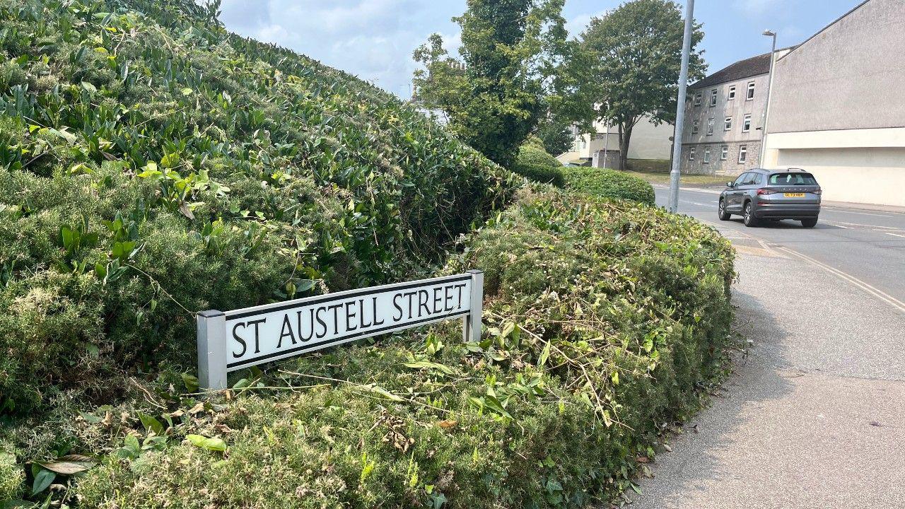 Sign showing St Austell Street