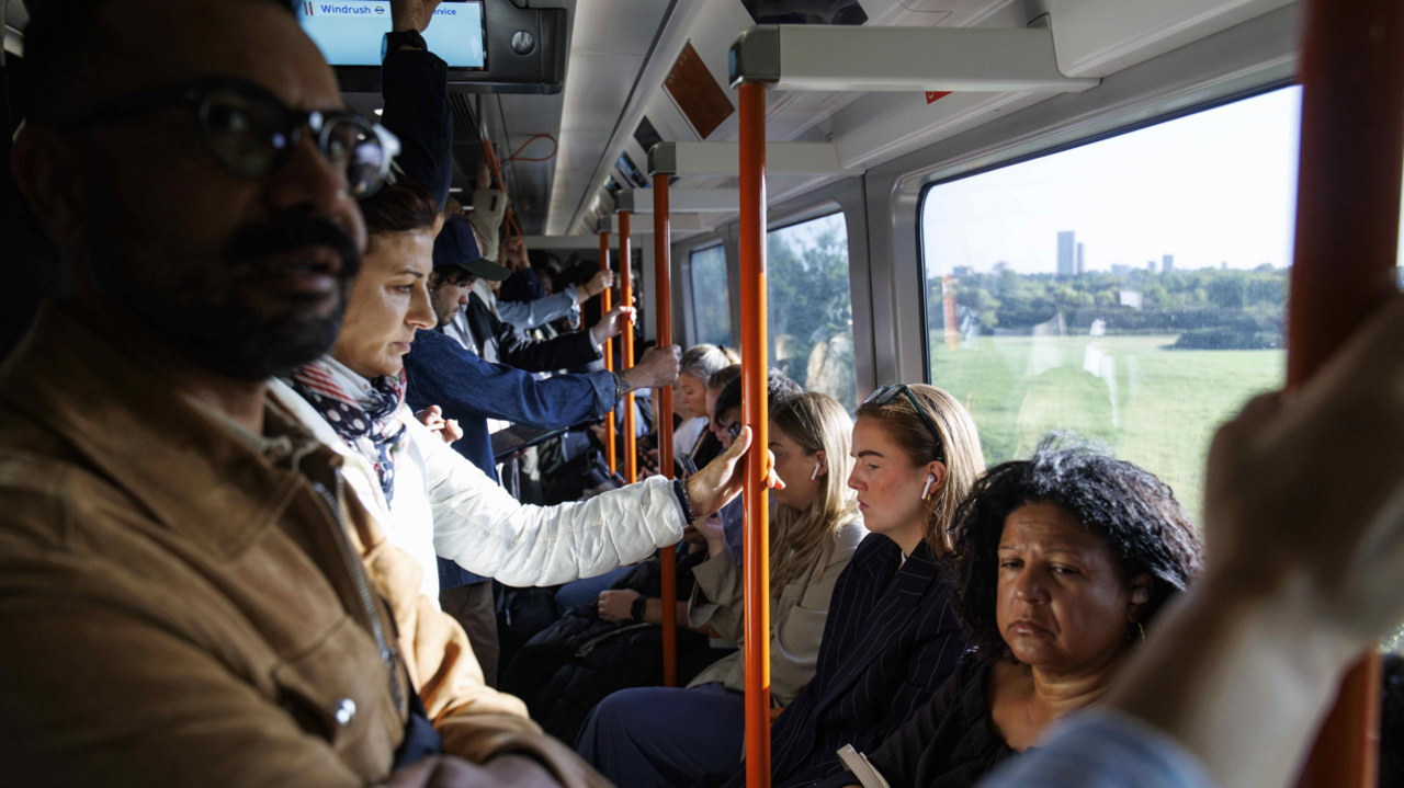People on one of the Overground lines