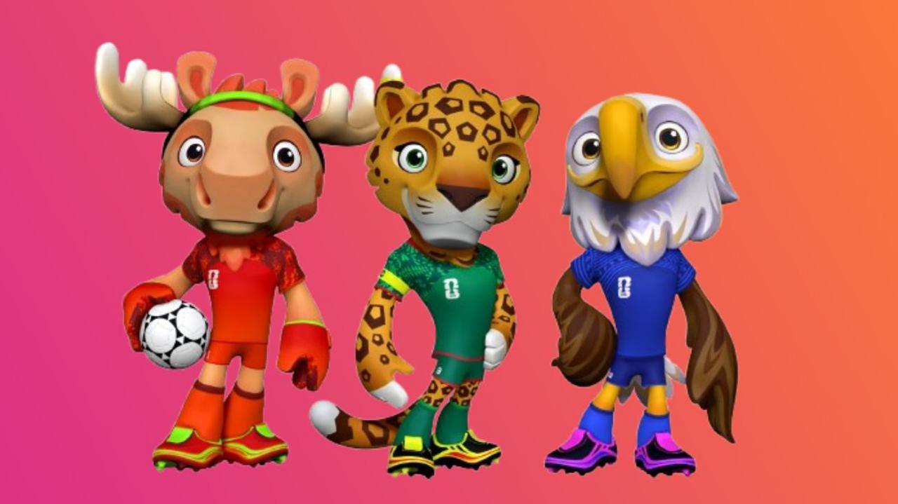 Maple the Moose (Canada), Zayu the Jaguar (Mexico) and Clutch the Bald Eagle (USA).