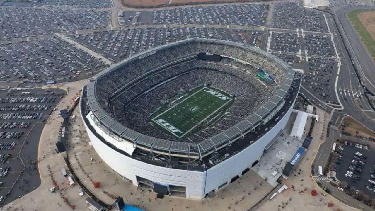 aerial picture of the MetLife Stadium.