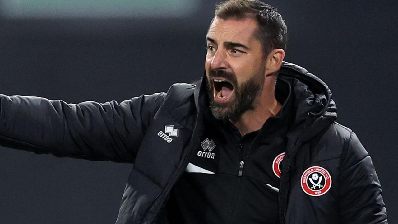 Former Sheffield United boss Ruben Selles on the touchline