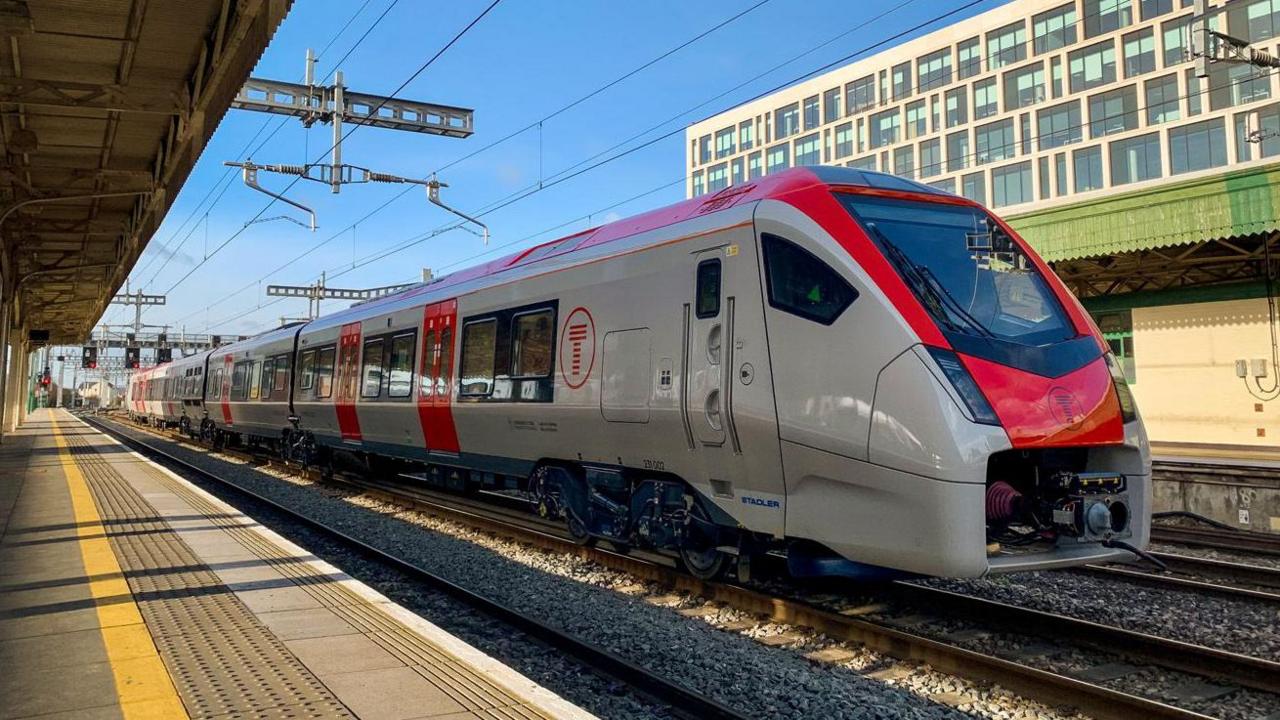 Transport for Wales train at Cardiff Central station