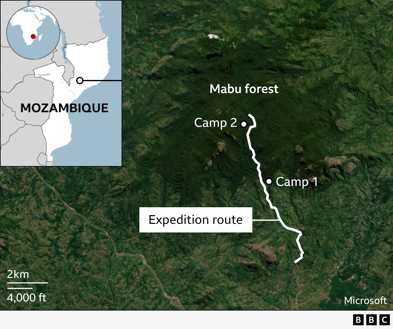 map locating Mabu forest