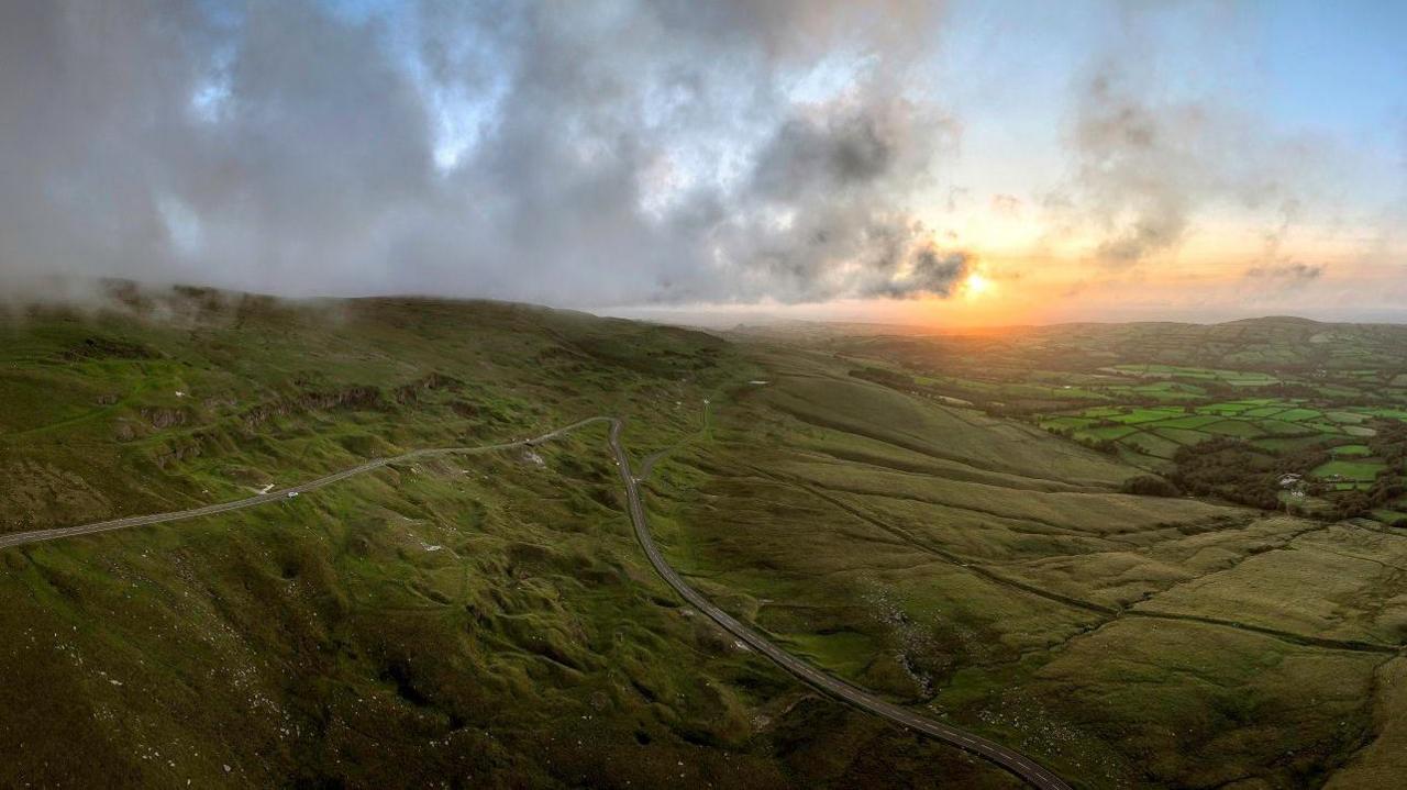 A stretch of the A4069 Black Mountain Pass in the Brecon Beacons