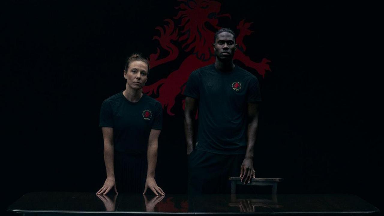 Aston Villa's 150th commemorative kit modelled by players