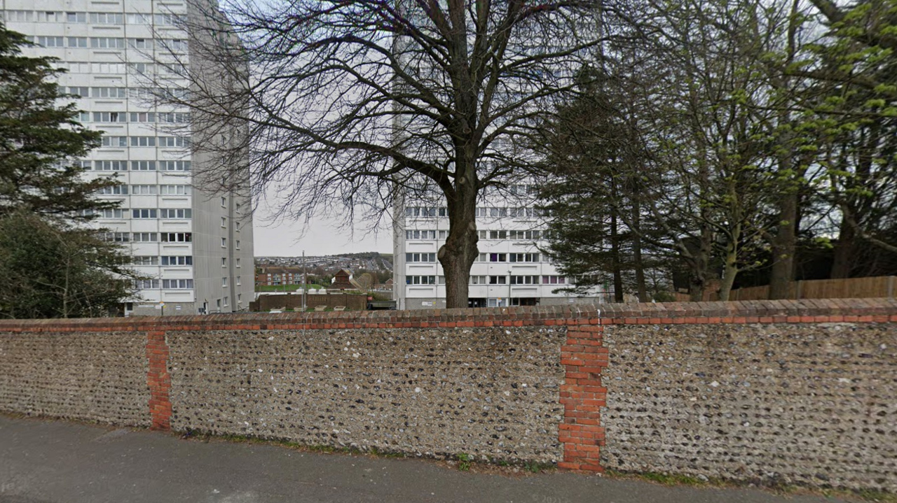 Dudeney Court tower blocks in Hollingdean