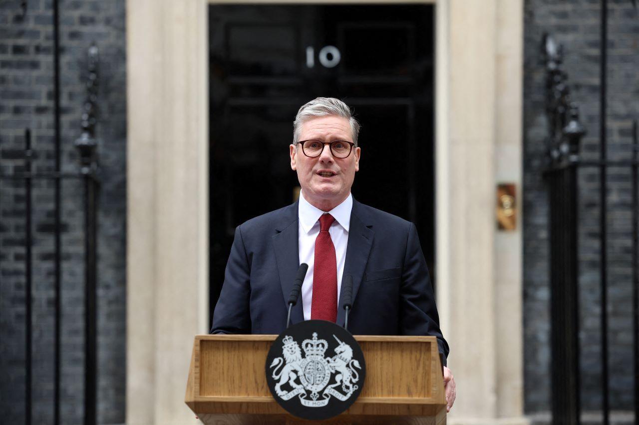 Sir Keir Starmer speaking outside No 10 after the 2024 Labour election victory 