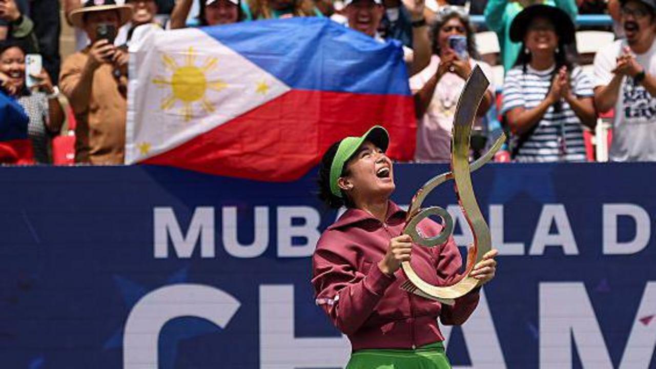 Eala becomes first Filipino to win WTA singles title — image supplied by BBC Sport's feed