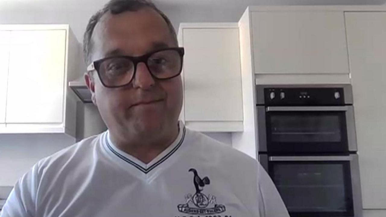 Richie Moore in Spurs shirt