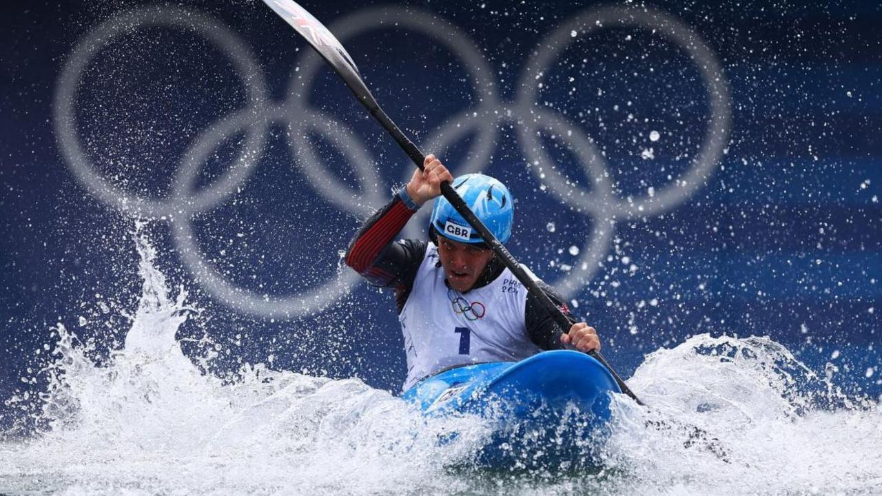 Joseph Clarke during the Slalom Canoe