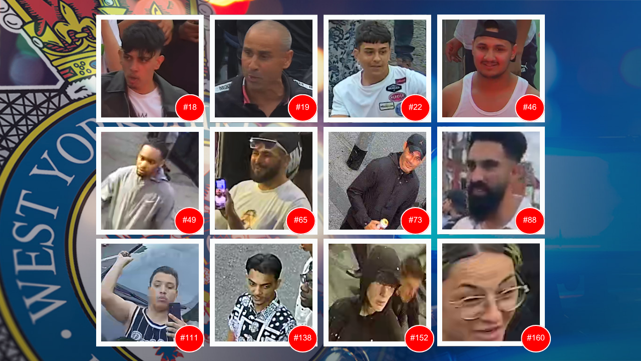 A collage of 12 CCTV images of people police want to trace.
