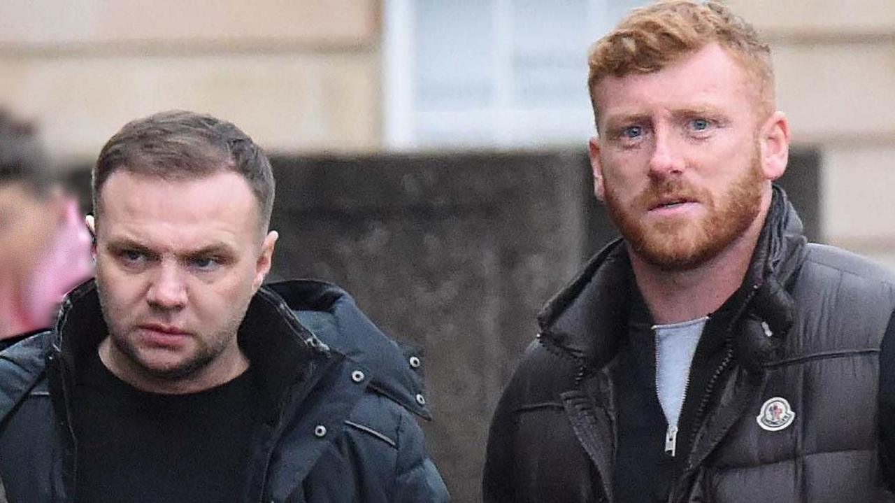 Eddie Lyons Jr, left, and Ross Monaghan, right