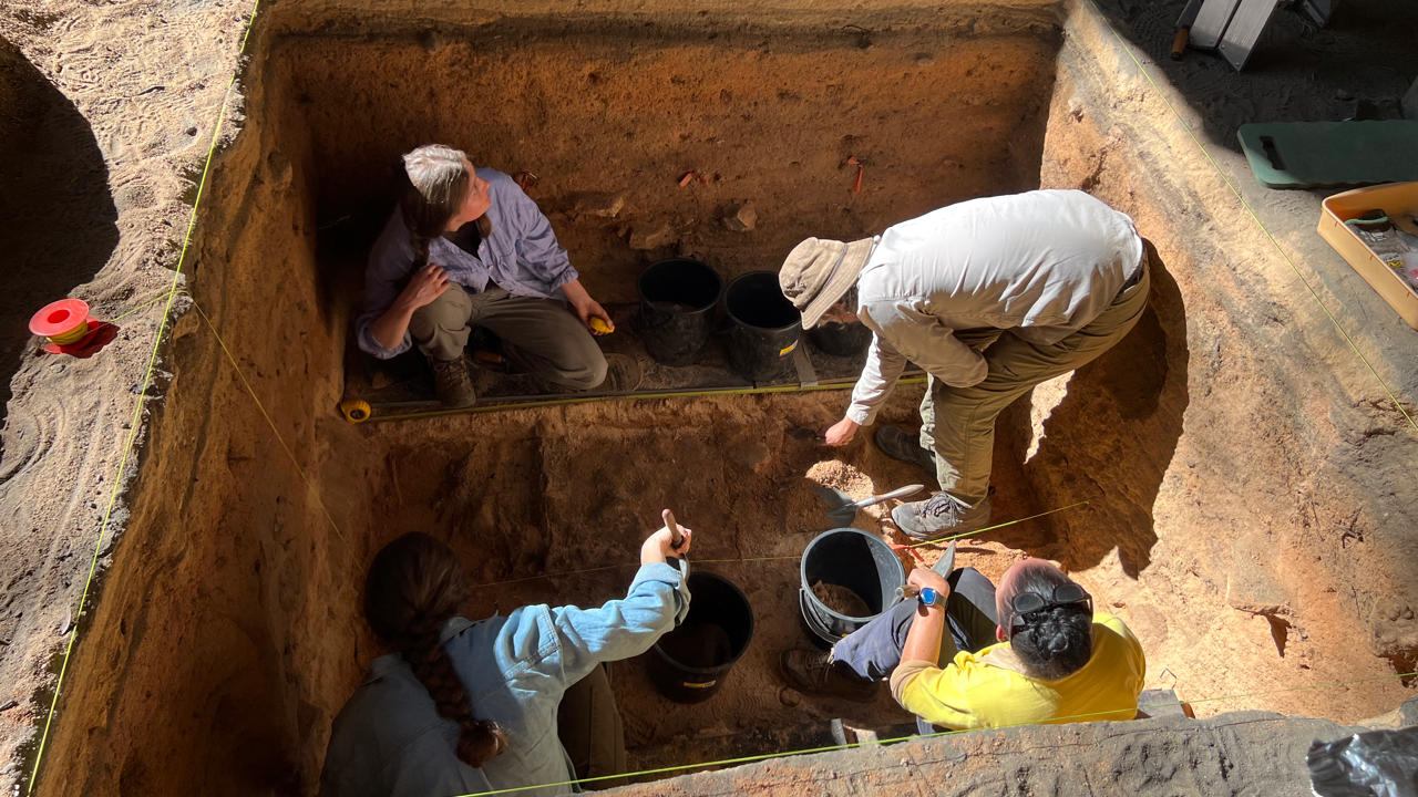 Excavation taking place at Dargan Shelter