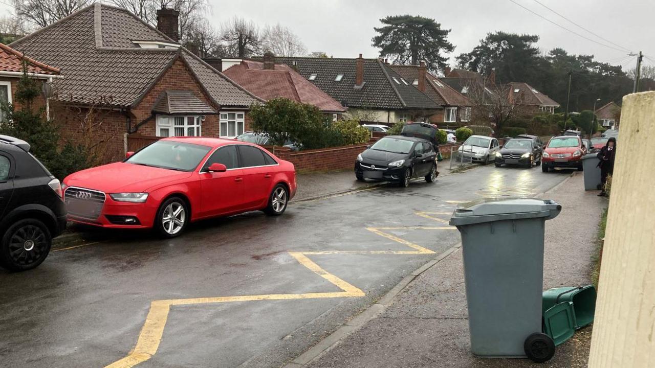 Cars parked on Kinsale Avenue