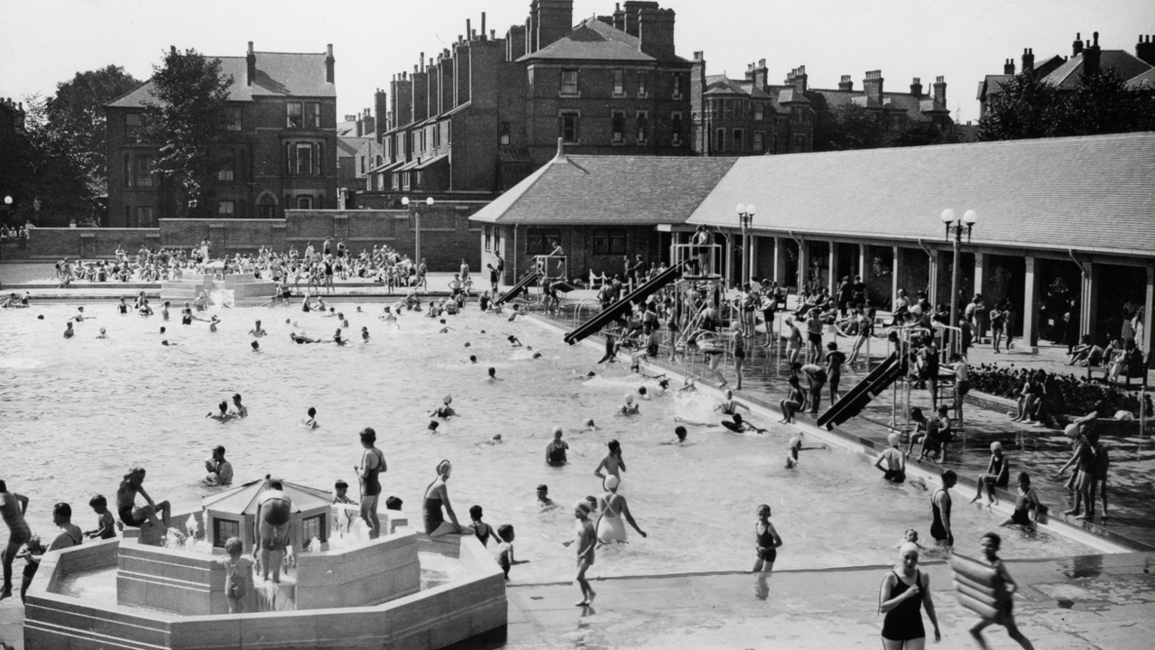 People enjoy the lido in Carrington