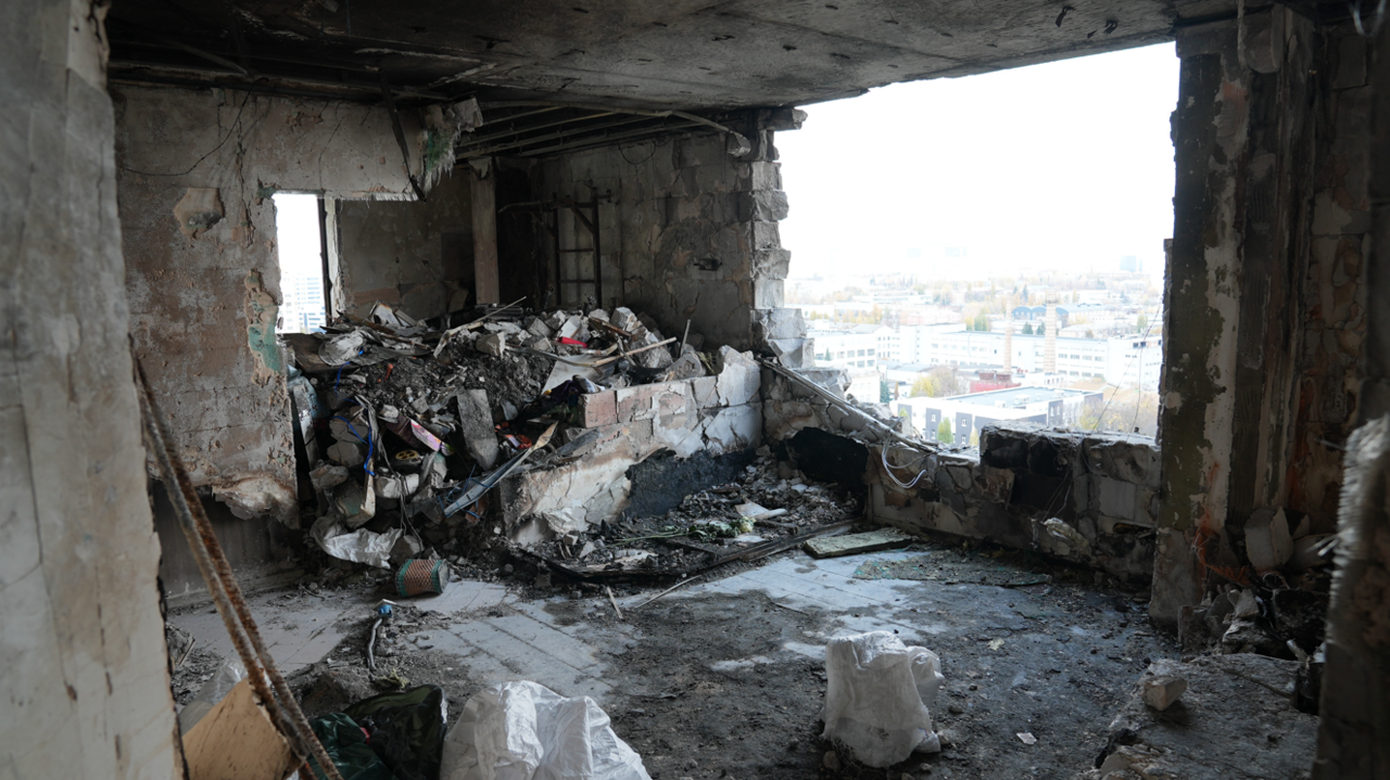 Maria's bedroom in suburban Kyiv