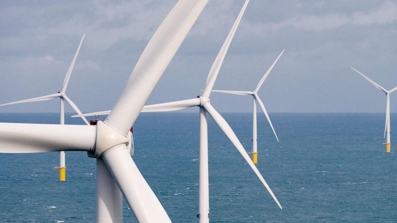 Publicity image of offshore wind turbines in the Netherlands