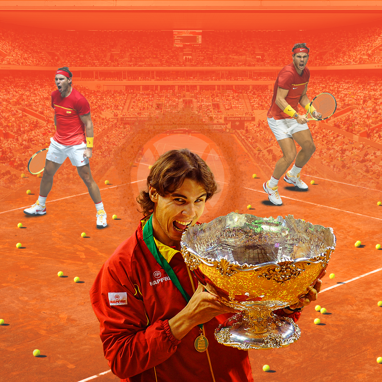 Rafael Nadal Davis Cup graphic