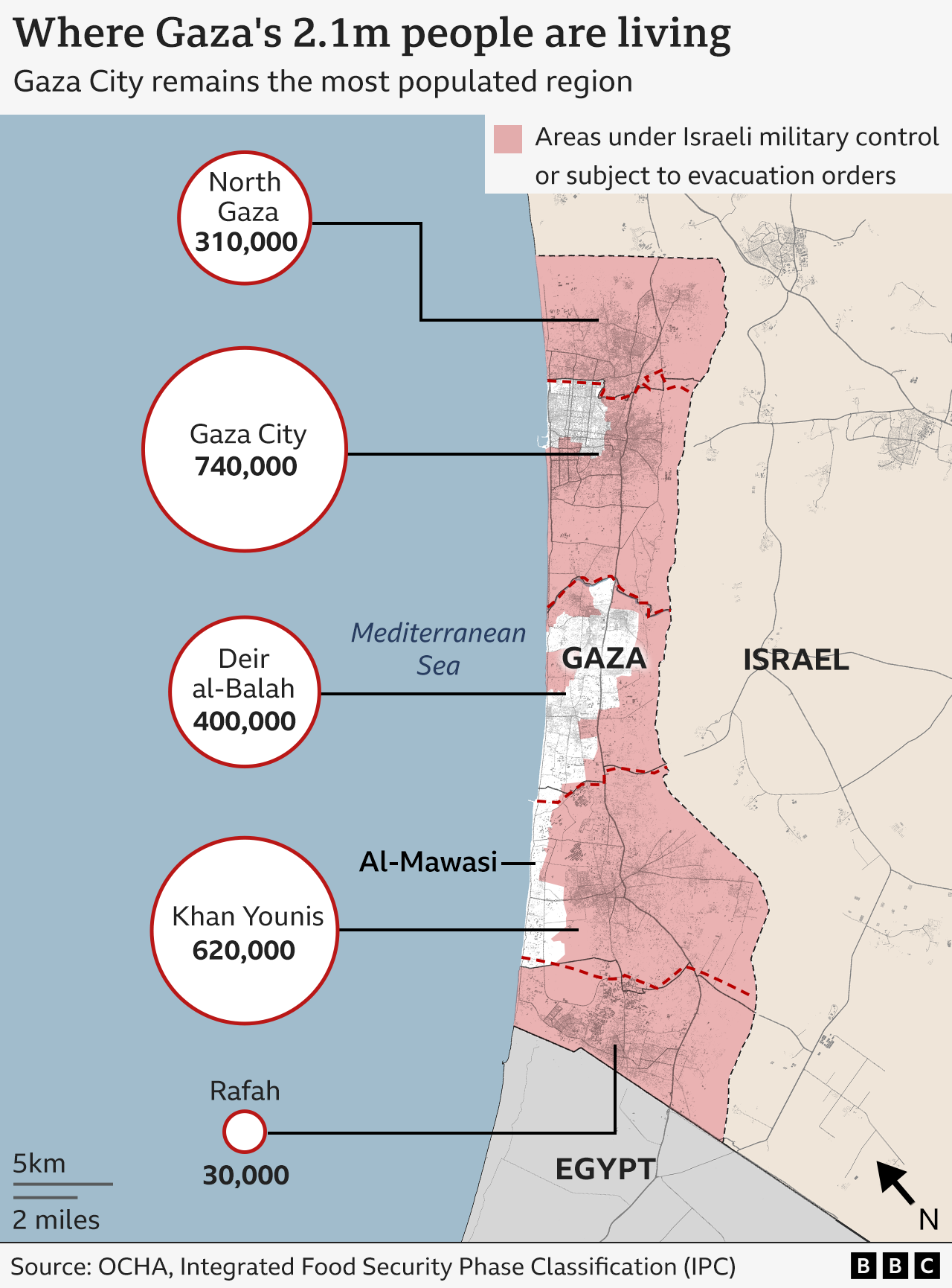A map of the Gaza Strip 