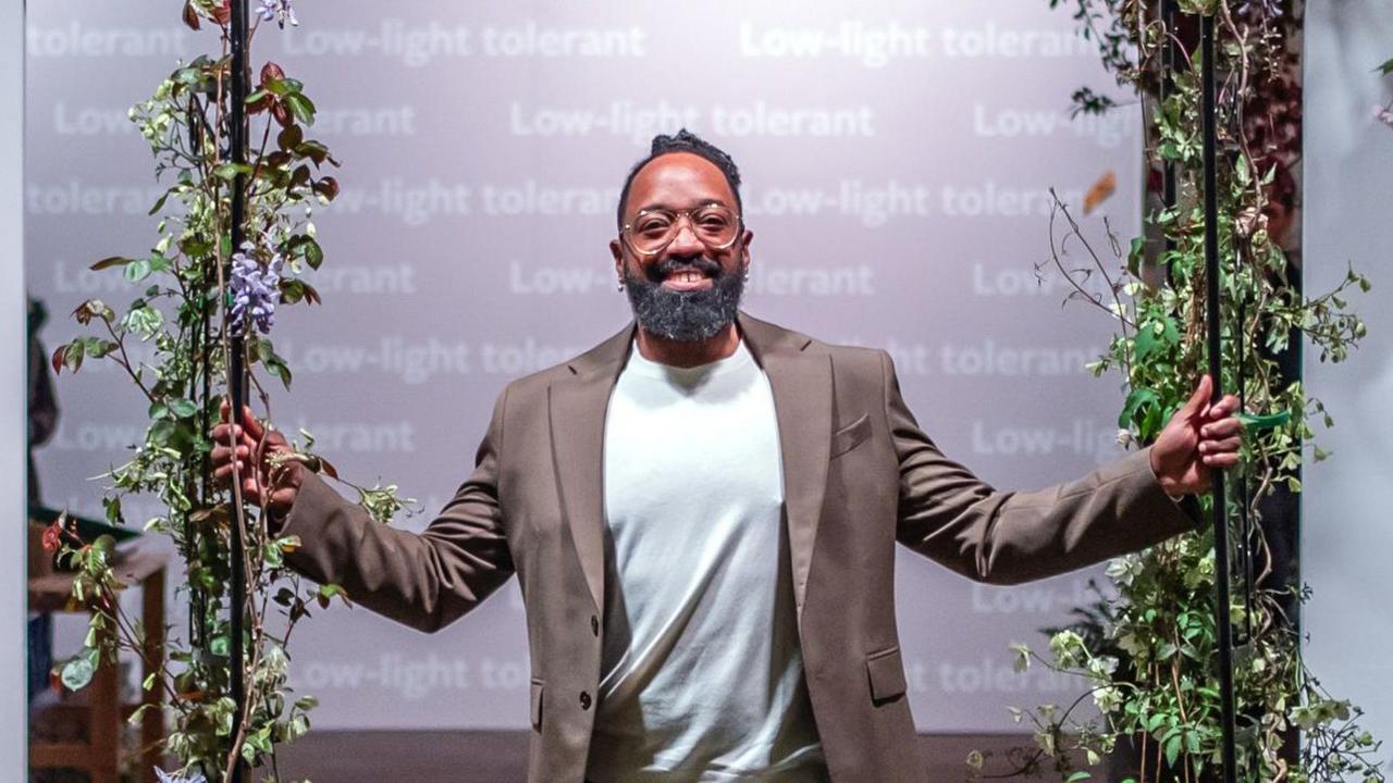 Jason Williams (The Cloud Gardener) in one of his gardens, on display at the RHS Urban Show