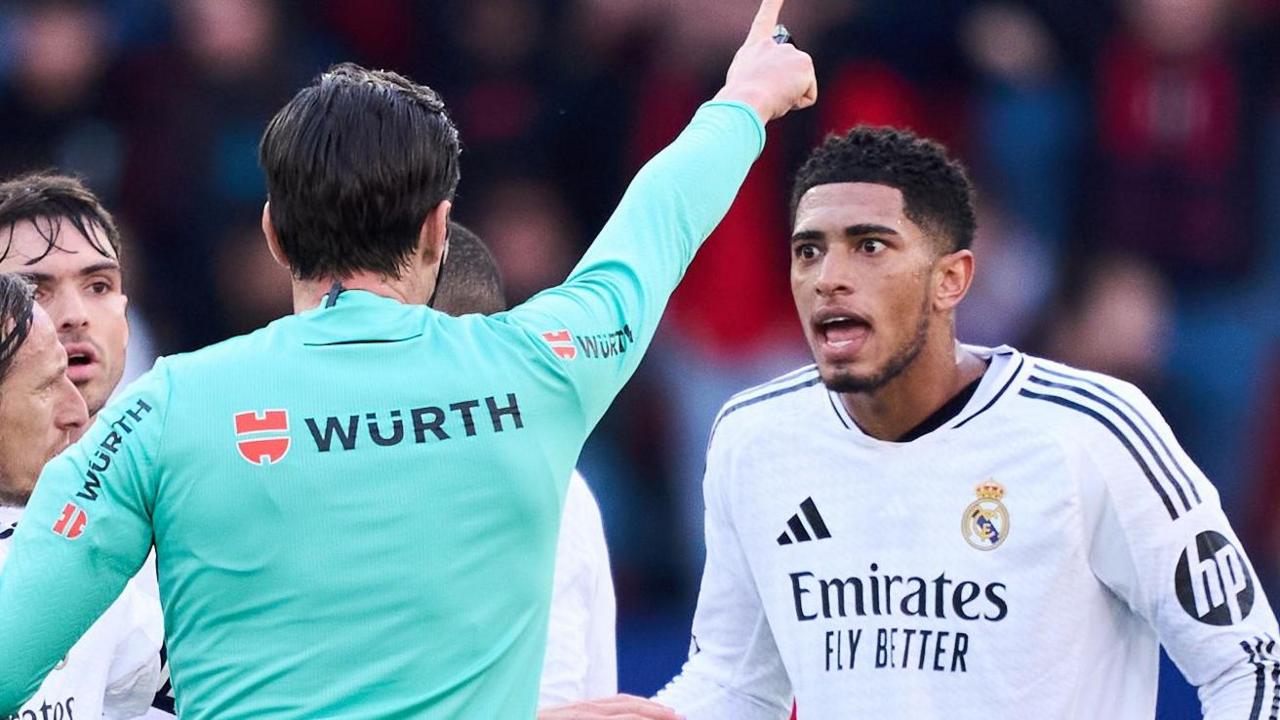 Real Madrid's Jude Bellingham is sent off against Osasuna