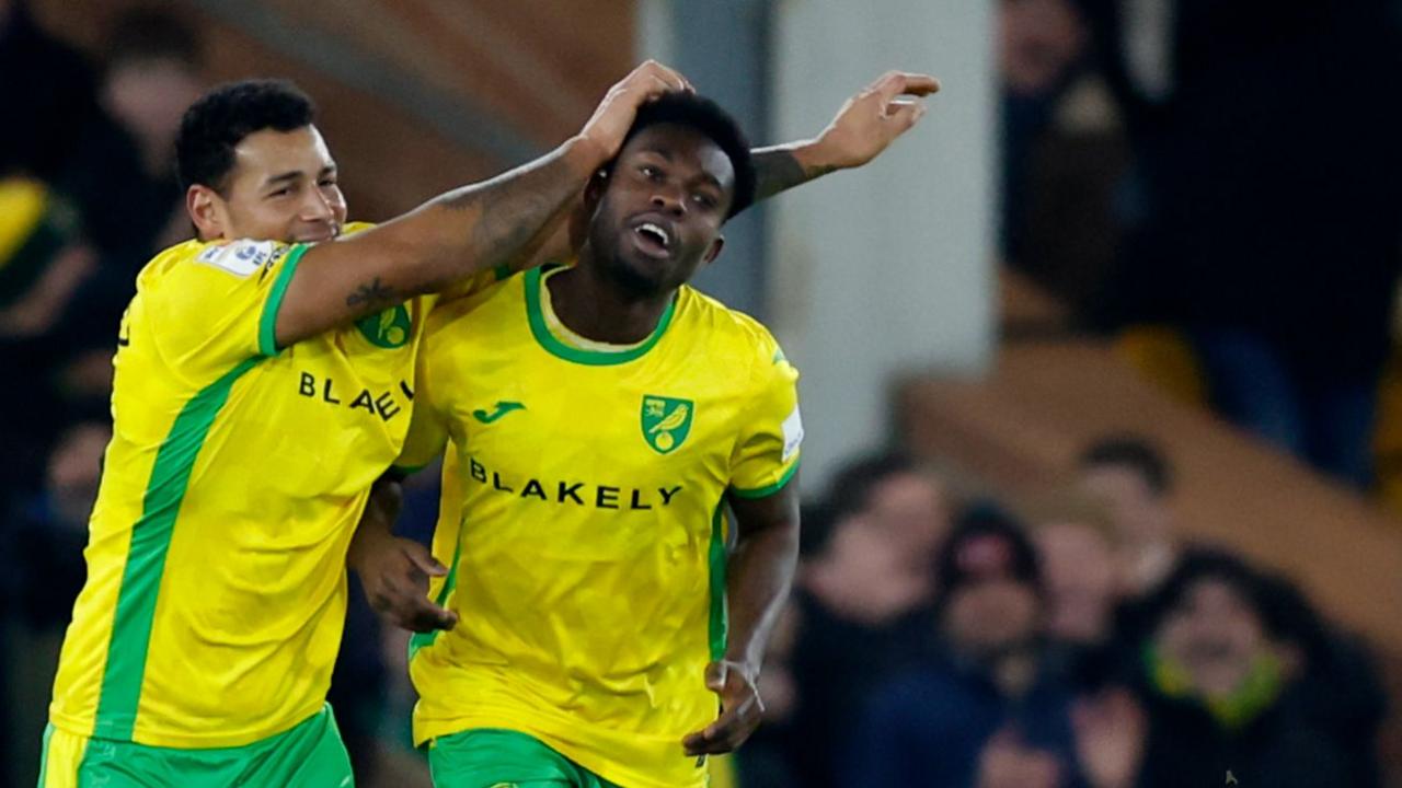 Norwich substitute Amankwah Forson in action against Coventry 