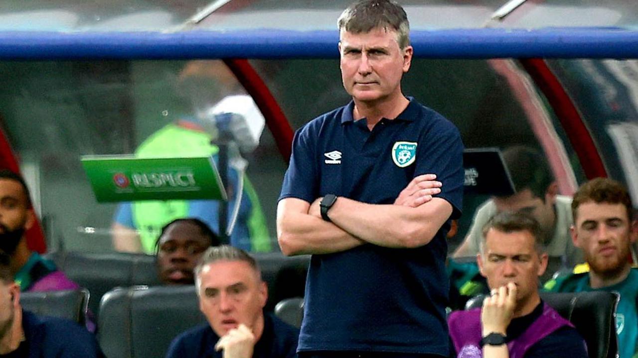 Then Republic of Ireland manager Stephen Kenny watches his team during their shock Nations League defeat by Armenia in June 2022