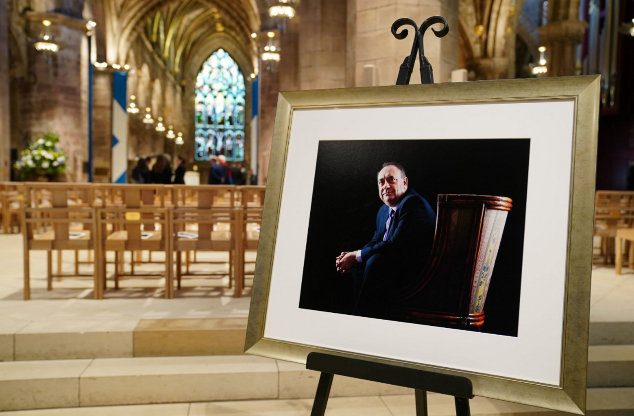 Picture of Alex Salmond inside St Giles' Cathedral in Edinburgh