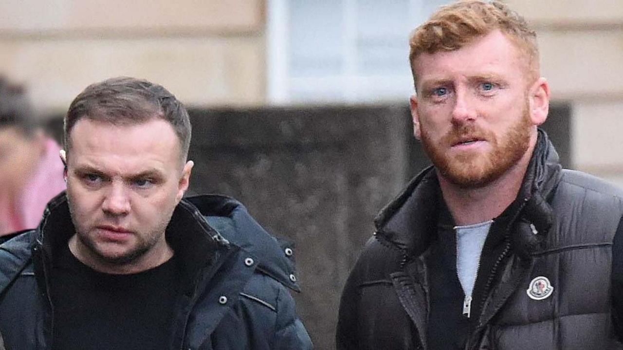 Eddie Lyons Jnr, left, and Ross Monaghan, right.
