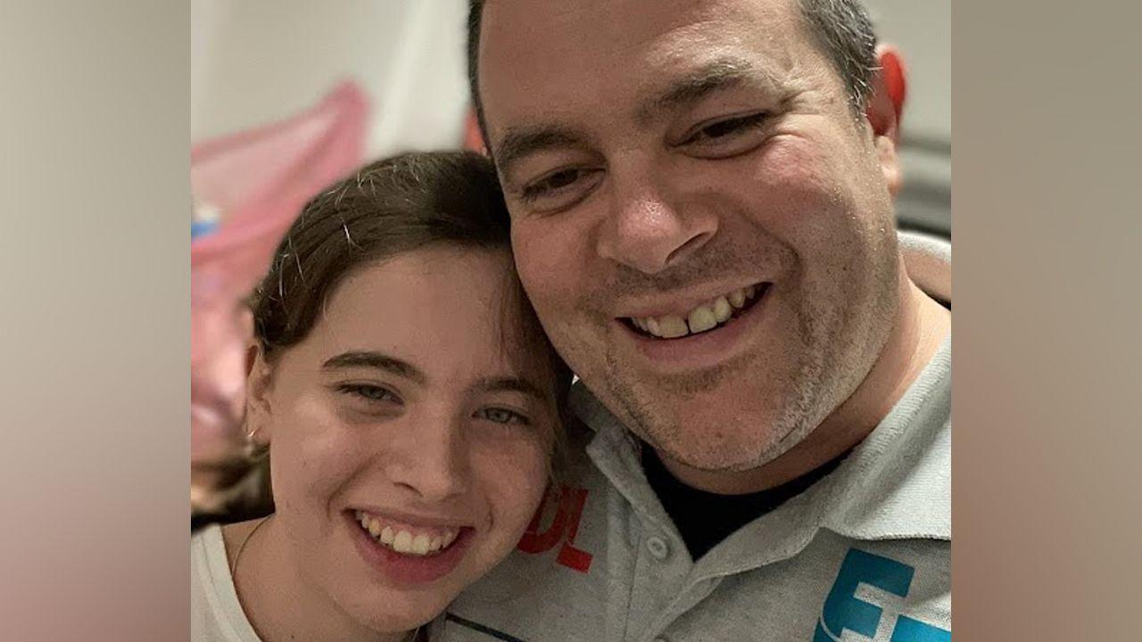 Maia Walsh smiles with her dad Liam