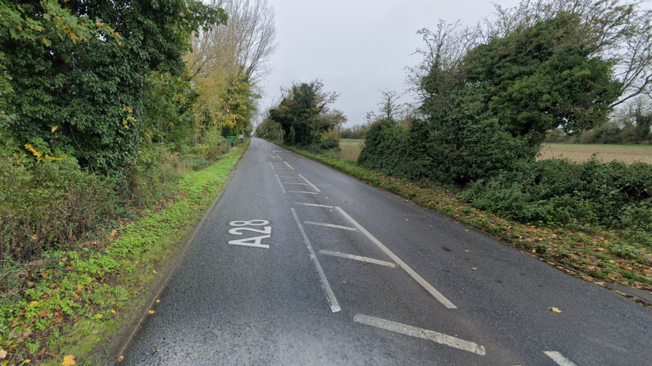 A google streetview image of Canterbury Road / A28