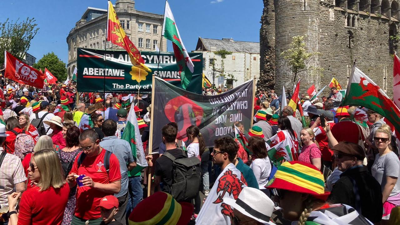 Rally in Swansea