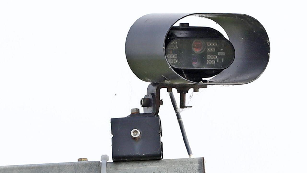 An ANPR-style speeding camera.