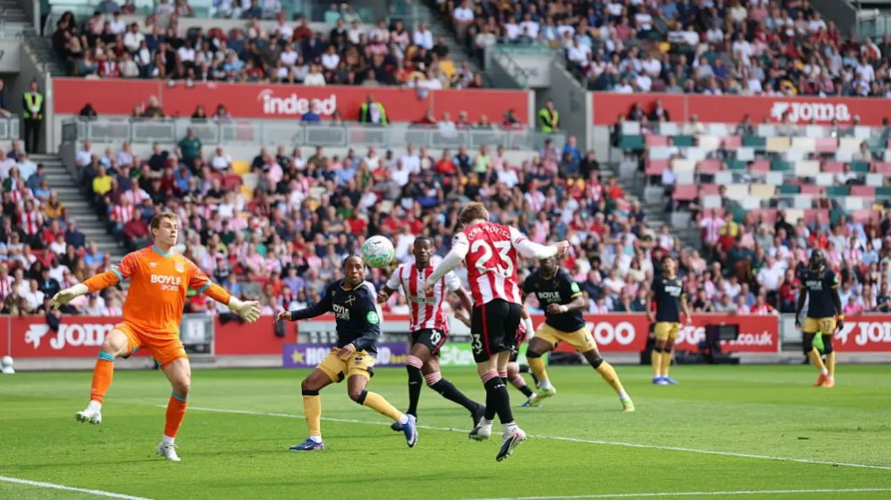 Brentford vede nad West Hamem po vlastním gólu Mavropanose, Hammers bojují o záchranu — image 6