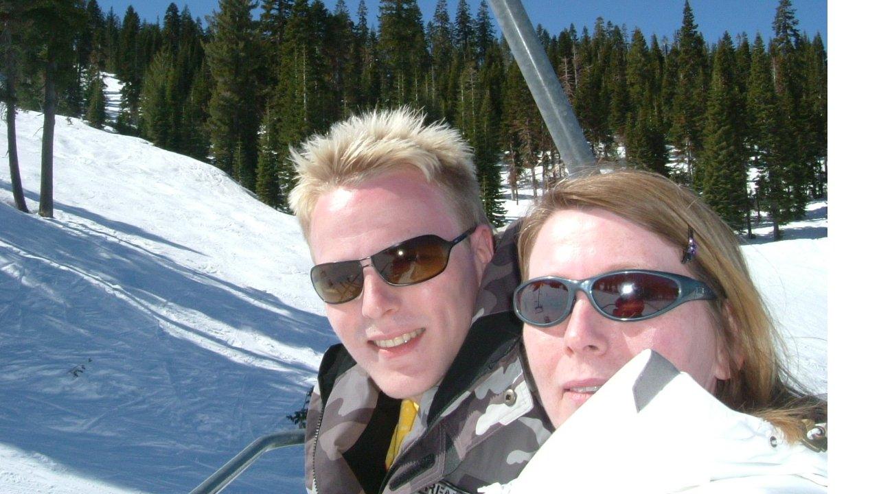 Colin Marr and his mother, Margaret on holiday in California 2007