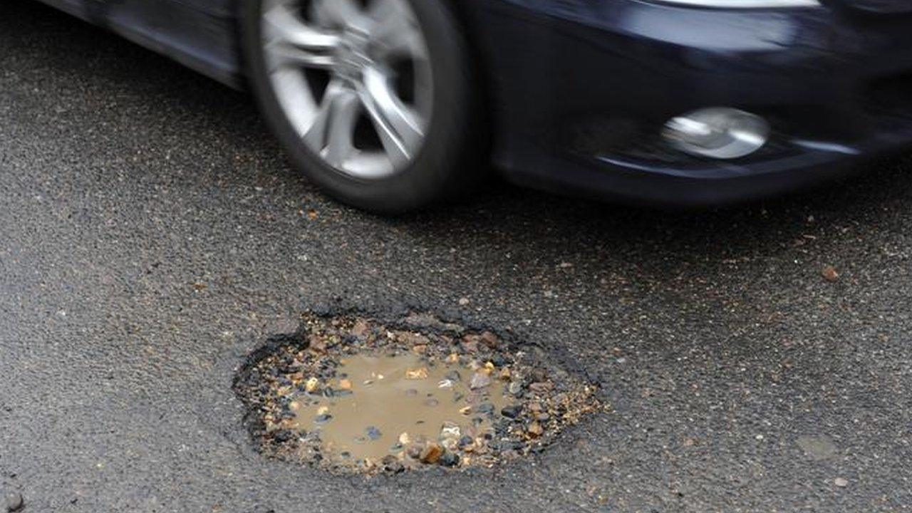 Pothole on a road - generic