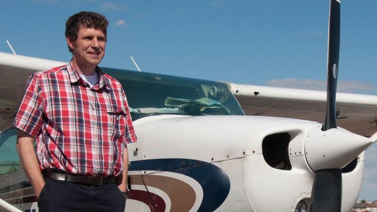 Ben Robinson with plane