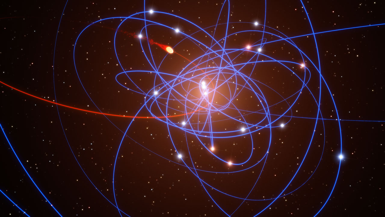 Simulation of G2 cloud passing galactic centre