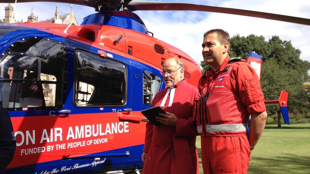 Air ambulance blessing, Exeter