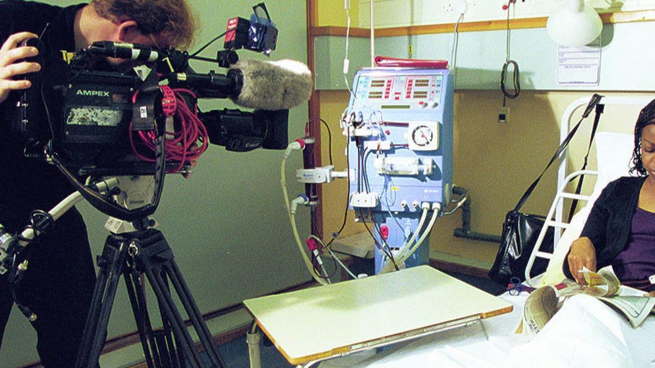 Filming in a hospital